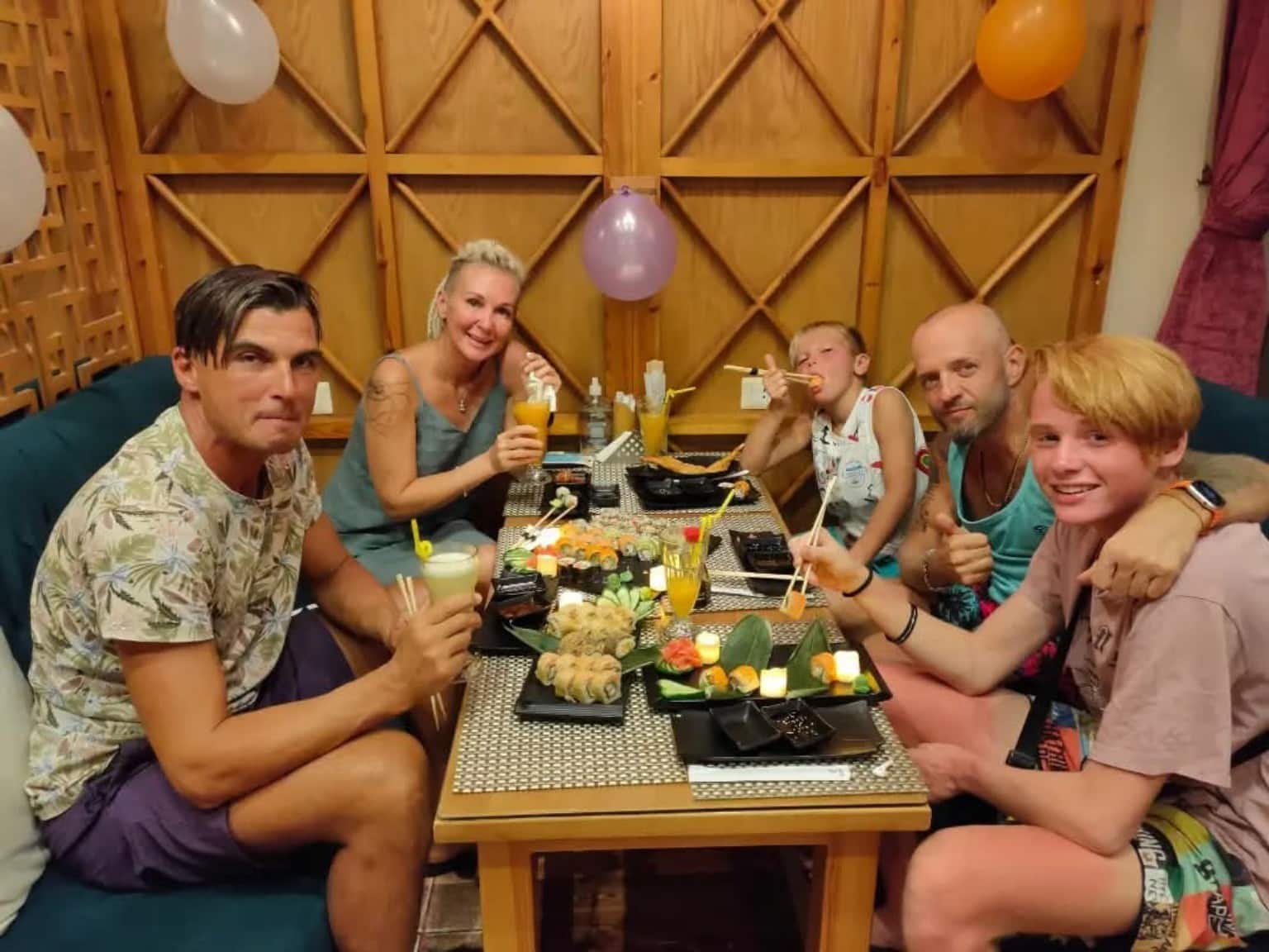 Guests enjoying Syake Sushi