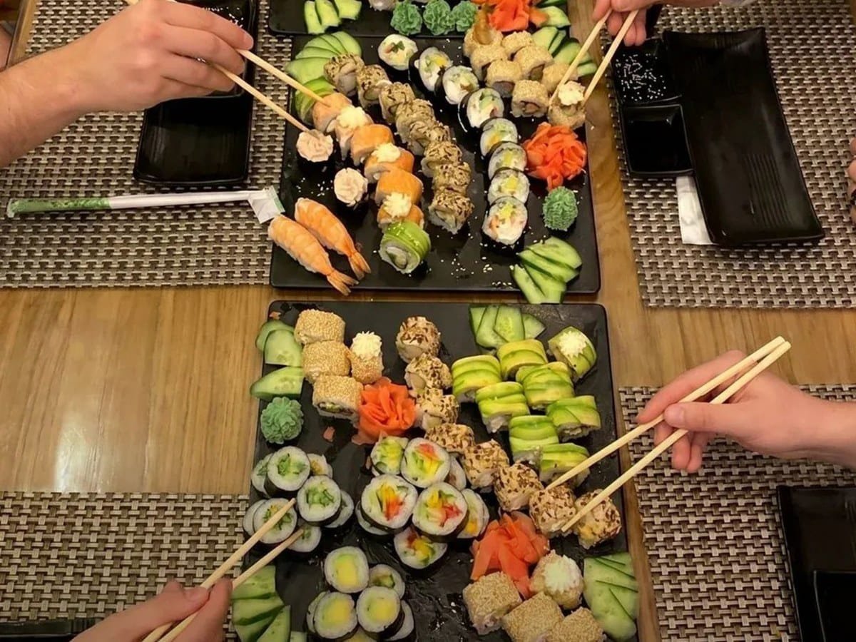 Sushi served at Syake Sushi
